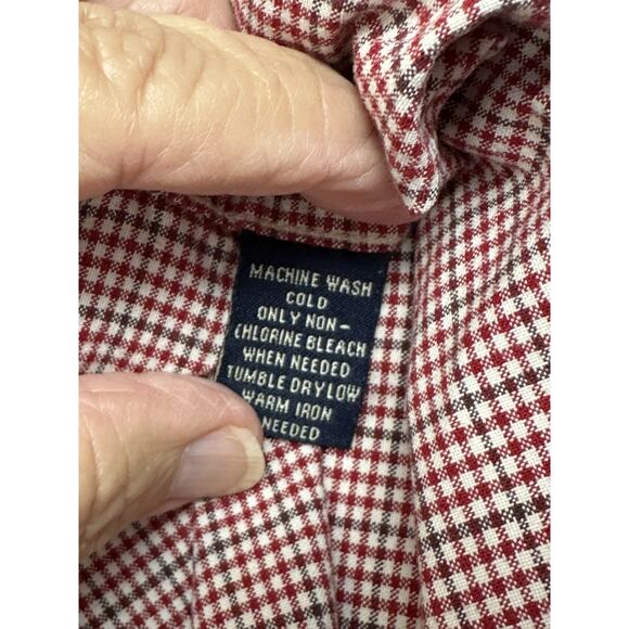 American Eagle Outfitters Men’s Shirt XXL Plaid Chambray Long Sleeve Button - Picture 6 of 11